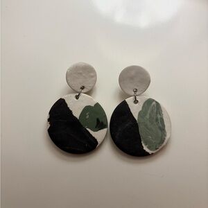 Handmade Painted Clay Earrings